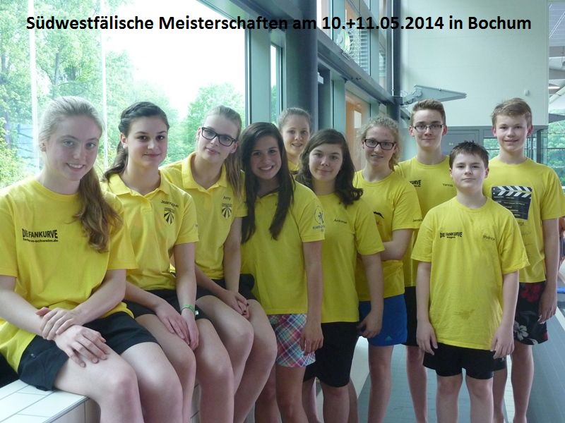 Gruppenfoto teilgenommener Schwimmer